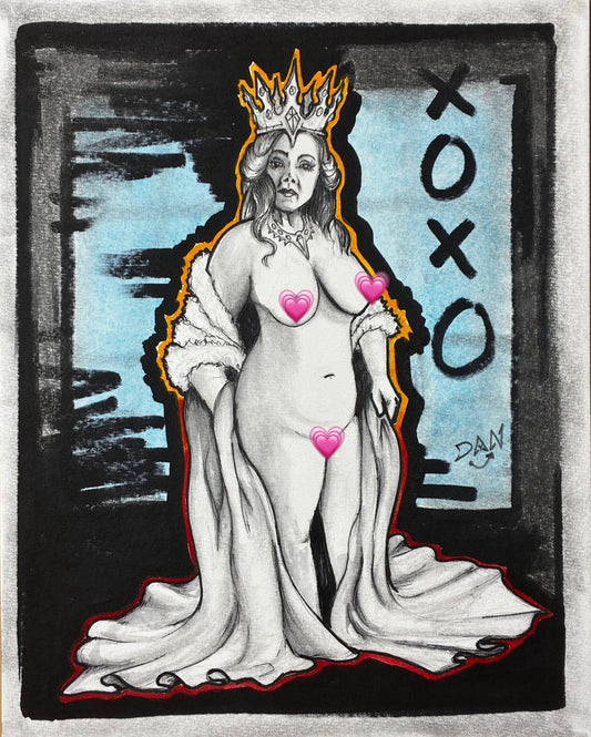 Muse in Motion — Mixed Media Portrait - Urban Muse & Sultry Hues