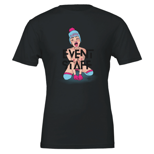 Neon “Fluffer” Pinup Graphic Tee | Bella + Canvas 3001 in 5 Bold Colors - Urban Muse & Sultry Hues
