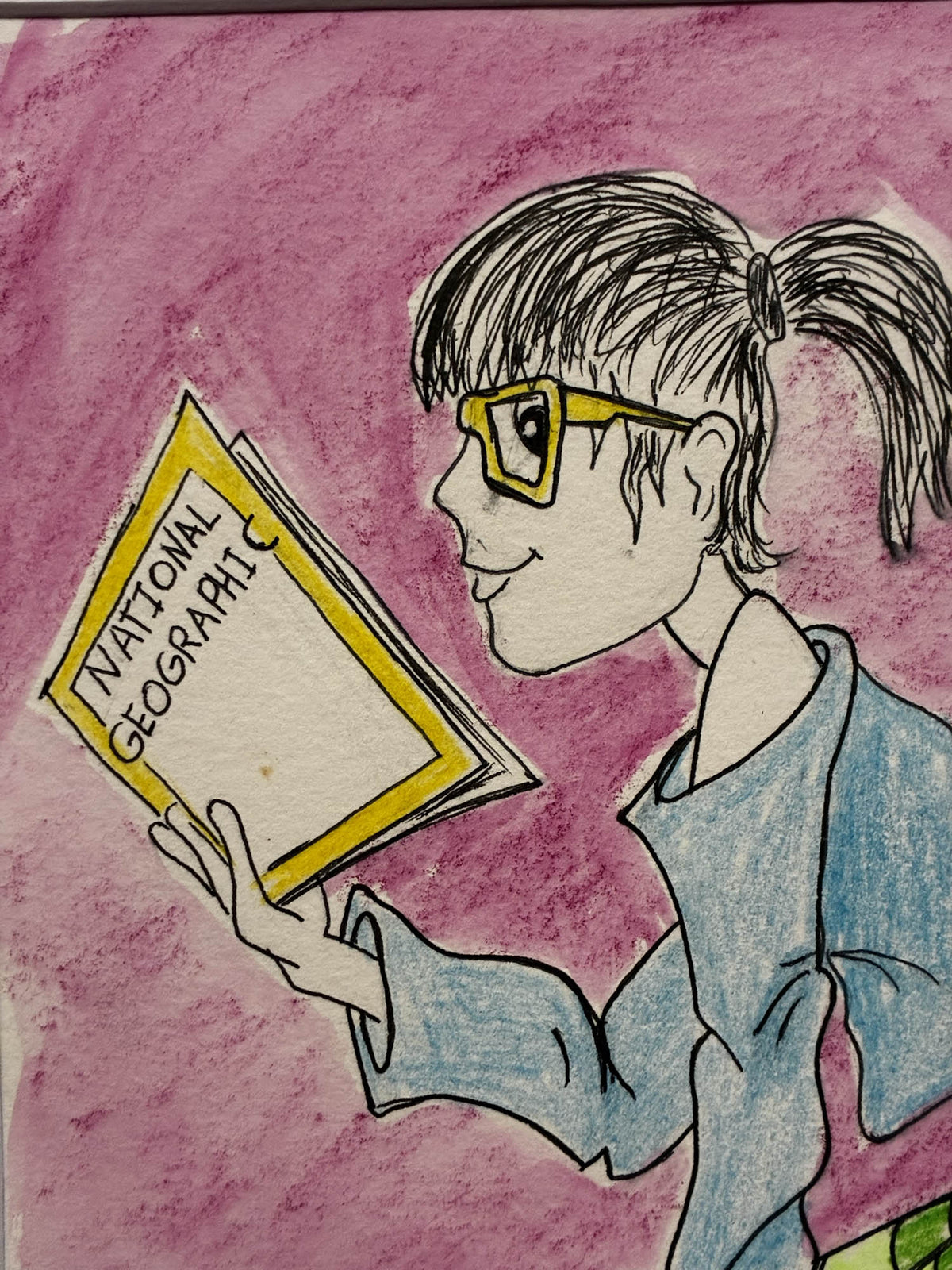 Nerdy Twerking Cutie – Playful Mixed Media Watercolor – 8.5x11” - Urban Muse & Sultry Hues