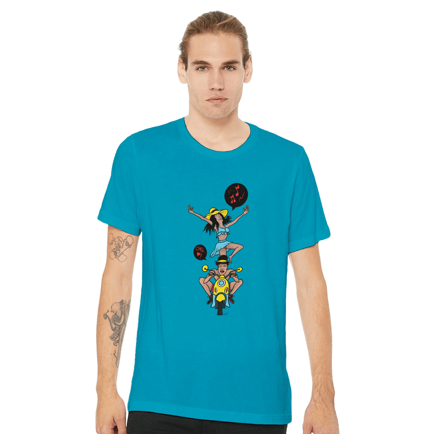 OMG I'm Going 28 Maaaan Scooter Tee – Unisex Bella+Canvas 3001 - Urban Muse & Sultry Hues
