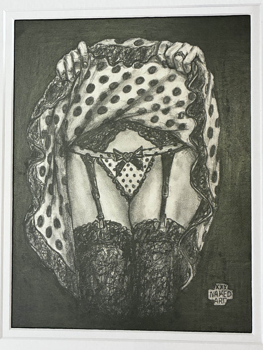 Oops... Just a Peek at My Cute New Panties 8.5x11" - Urban Muse & Sultry Hues