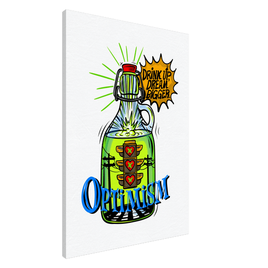Optimism Energy - Drink Up, Dream Bigger Pop Art Bottle Wall Art - Urban Muse & Sultry Hues