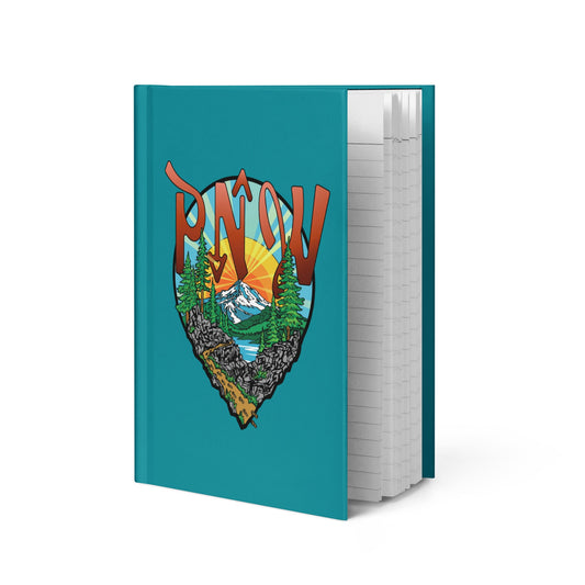 Pacific Northwest PNW Hiking Map Icon | Outdoor Adventure Hardcover journal matte - Urban Muse & Sultry Hues