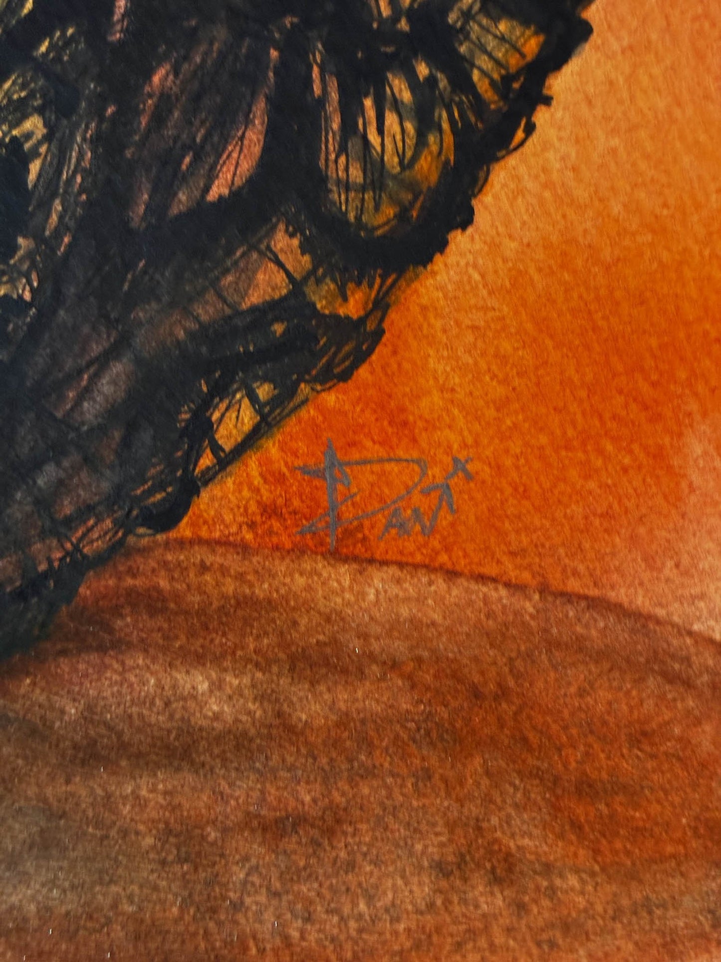 Peachy Lace Peach Watercolor & Ink Painting – 11x14 - Urban Muse & Sultry Hues