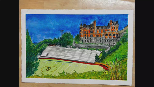 Stadium High in Watercolor