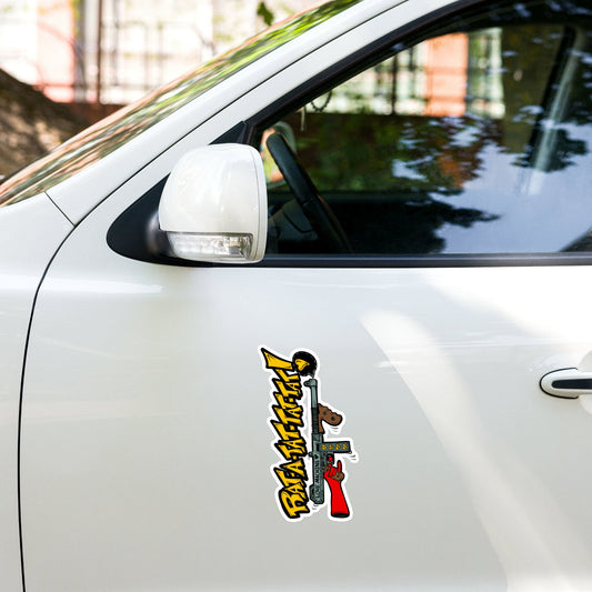 Rat - A - Tat - Tat Pop Art Love Machine Tommy Gun Kiss - cut vinyl decals - Urban Muse & Sultry Hues