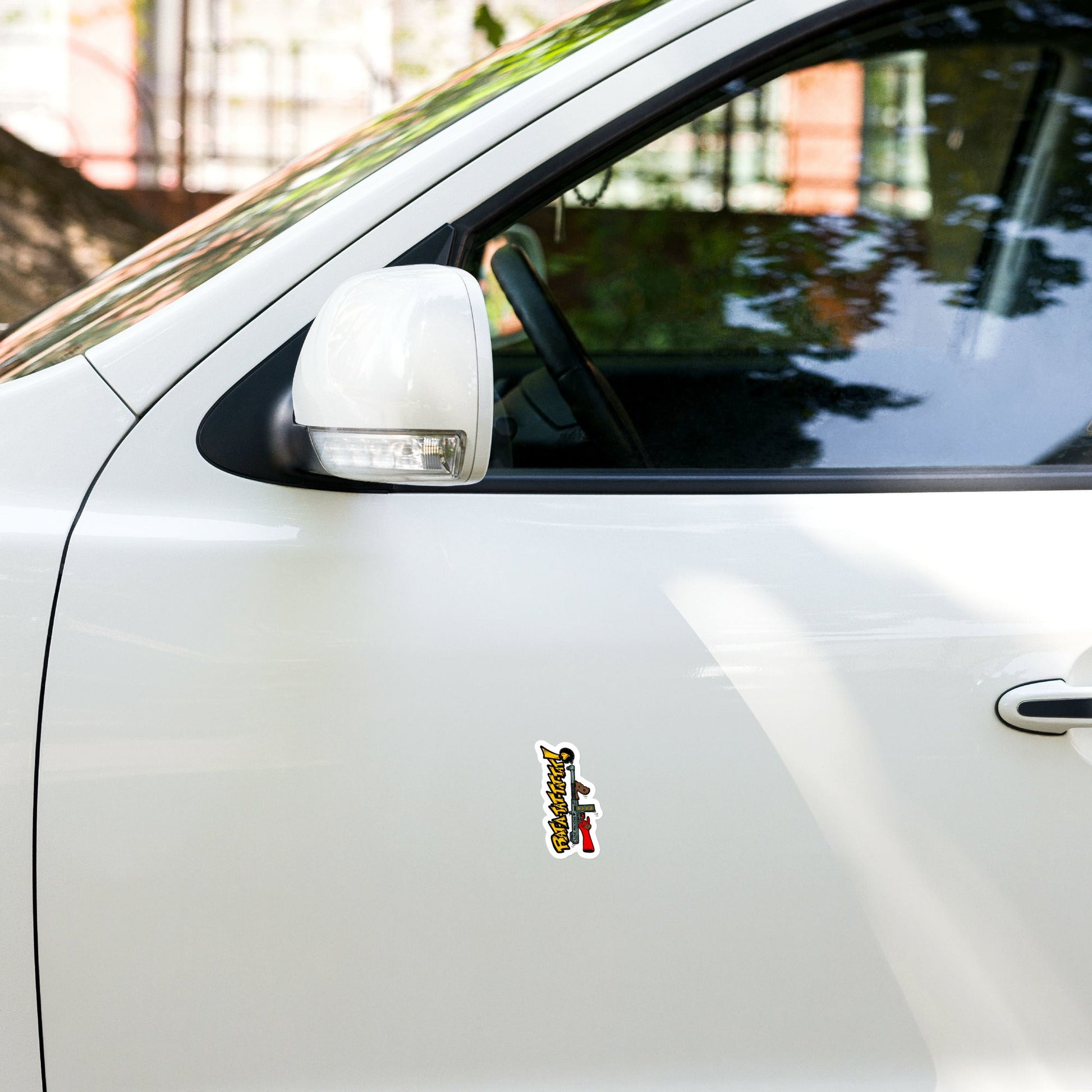 Rat - A - Tat - Tat Pop Art Love Machine Tommy Gun Kiss - cut vinyl decals - Urban Muse & Sultry Hues