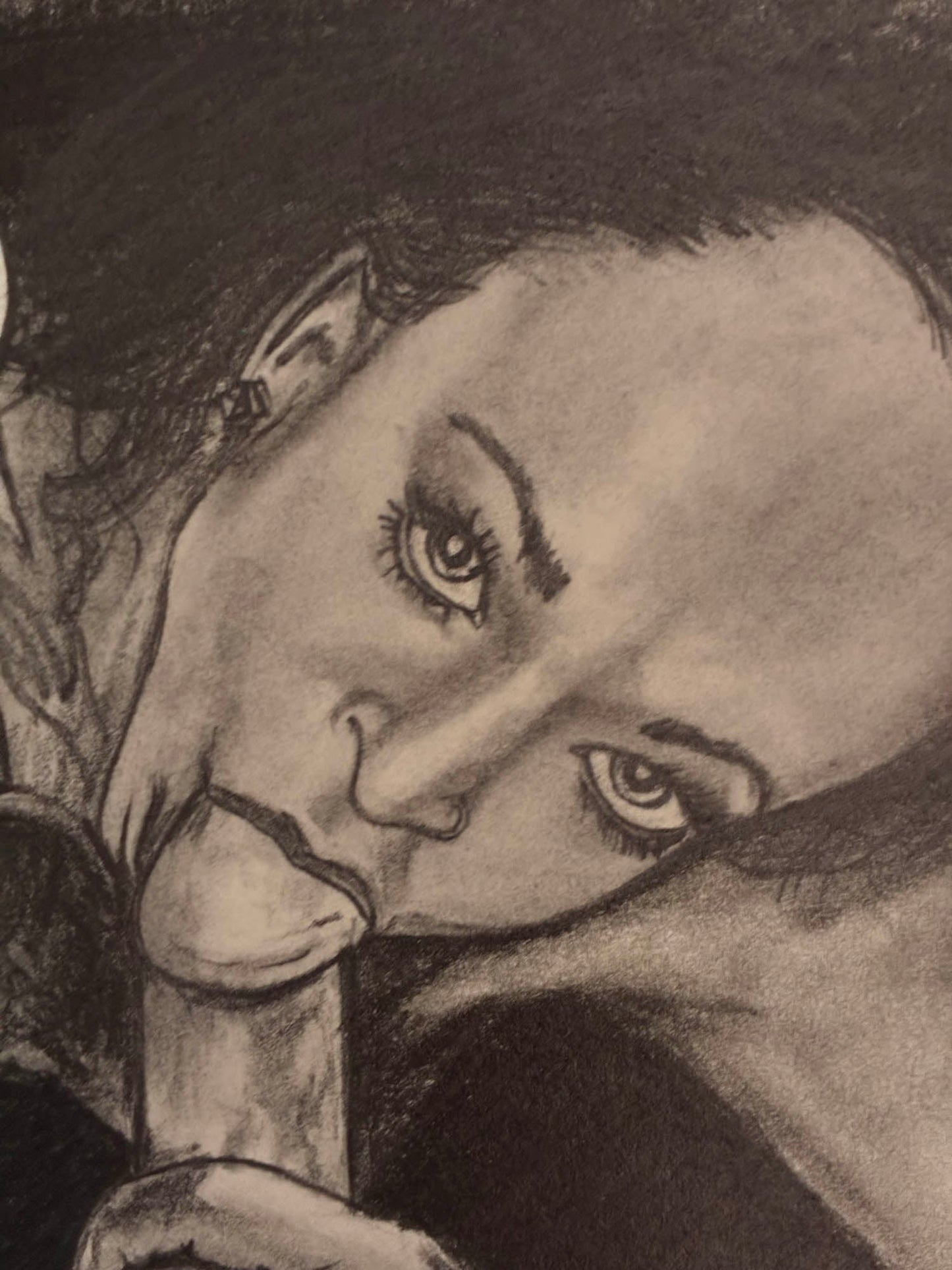 Relax. Hotwife Massage Pencil Drawing – 11x14 - Urban Muse & Sultry Hues