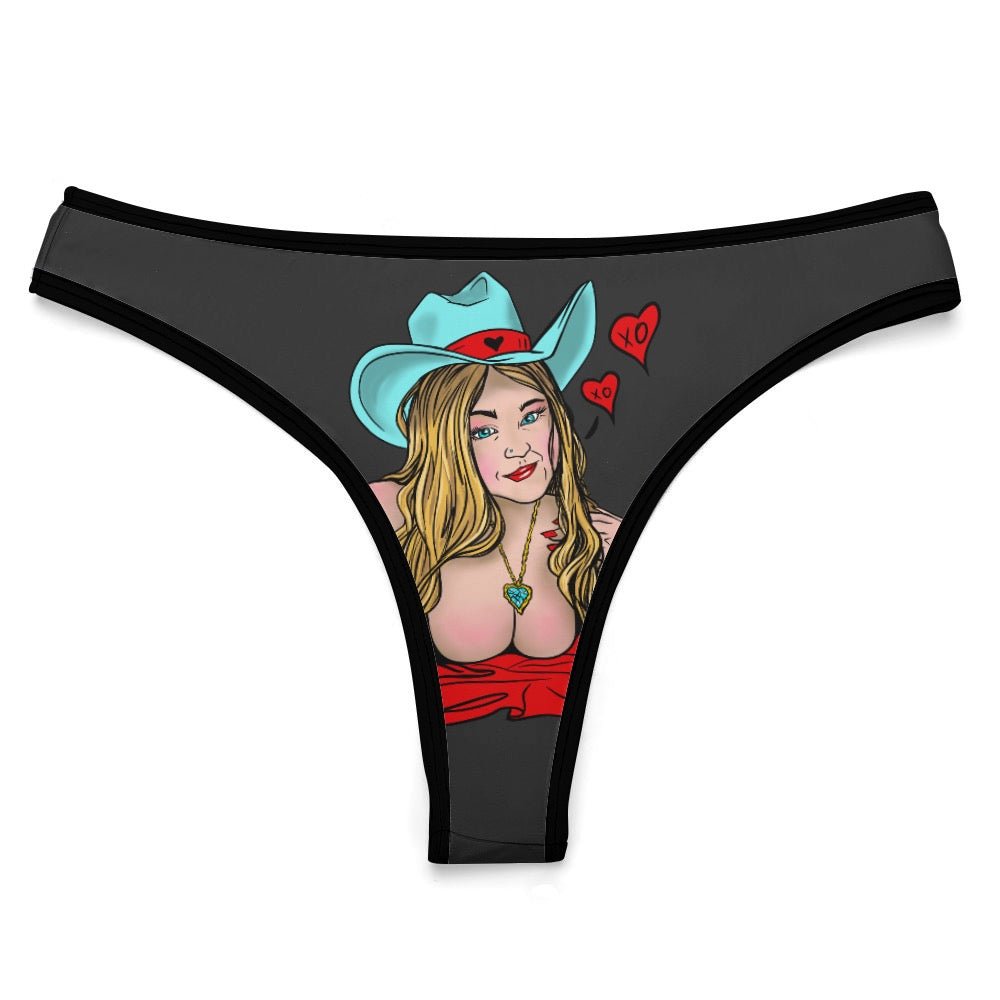 Sultry Howdy Cowgirl Ice Silk T - Back Thong - Urban Muse & Sultry Hues