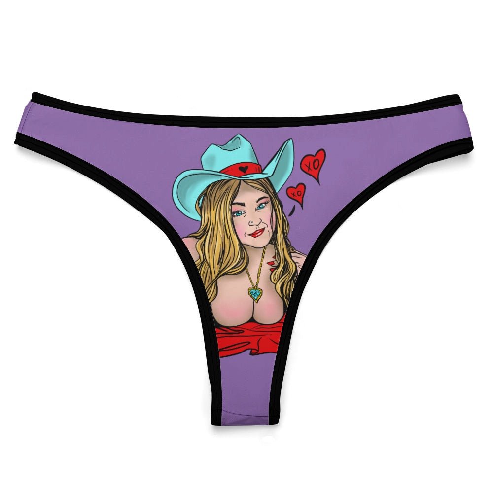 Sultry Howdy Cowgirl Ice Silk T-Back Thong - Urban Muse & Sultry Hues