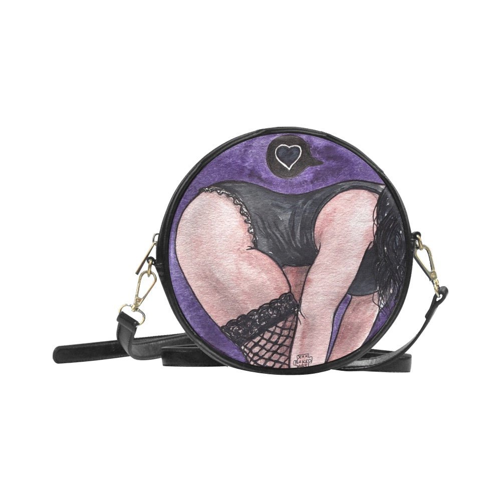 Sultry Purple Booty Babe Round Messenger Bag - Urban Muse & Sultry Hues