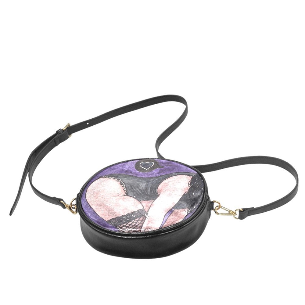 Sultry Purple Booty Babe Round Messenger Bag - Urban Muse & Sultry Hues