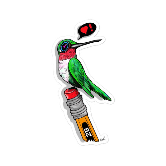 Teacher's Pet Hummingbird Sticker - Urban Muse & Sultry Hues