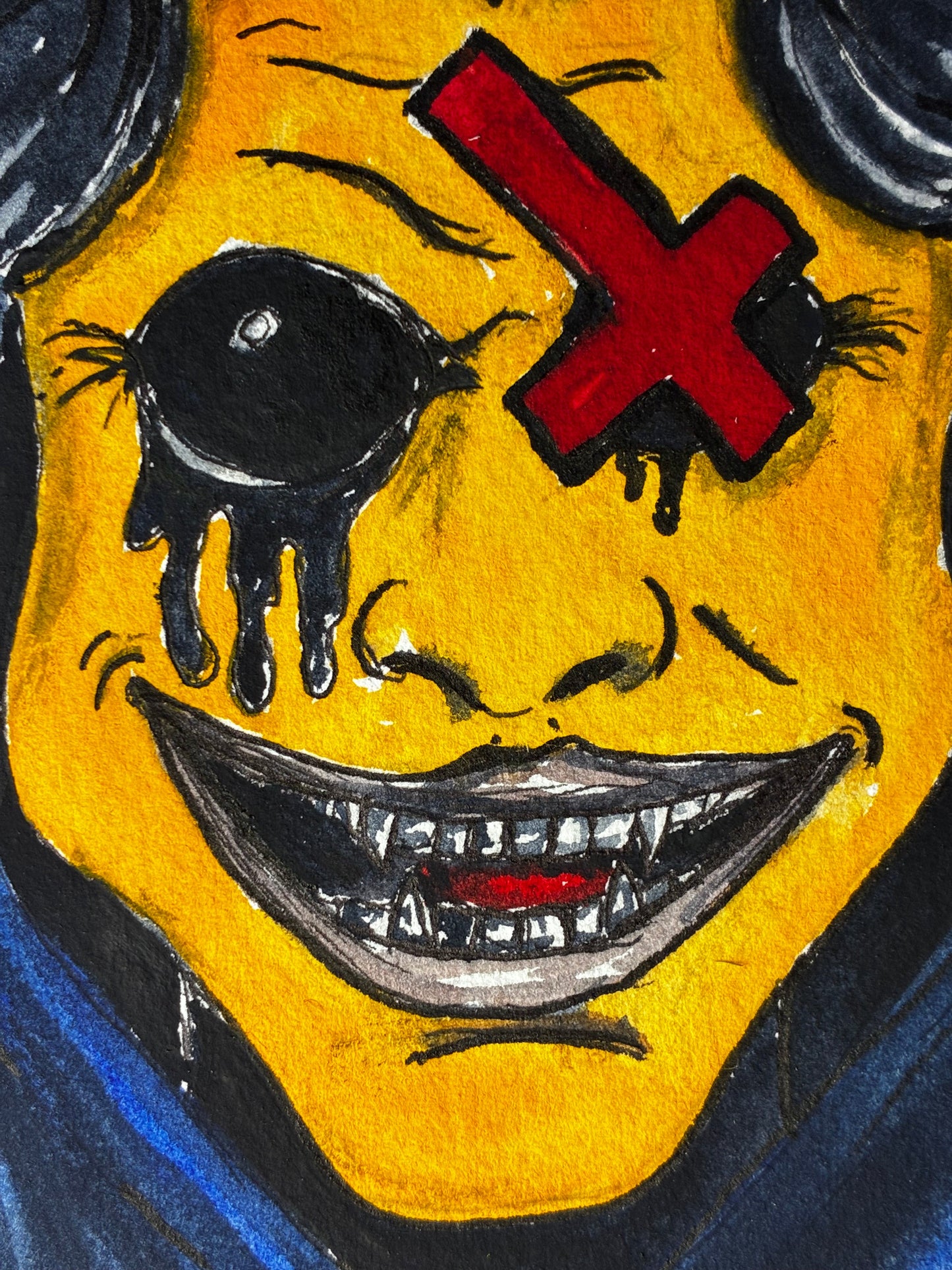 The Show Must Go On – Emotional Dark Surreal Watercolor – 11x14” - Urban Muse & Sultry Hues