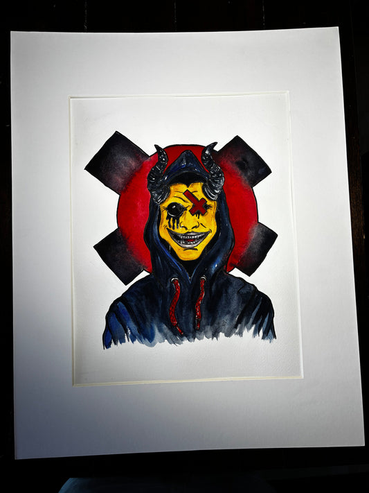 The Show Must Go On – Emotional Dark Surreal Watercolor – 11x14” - Urban Muse & Sultry Hues