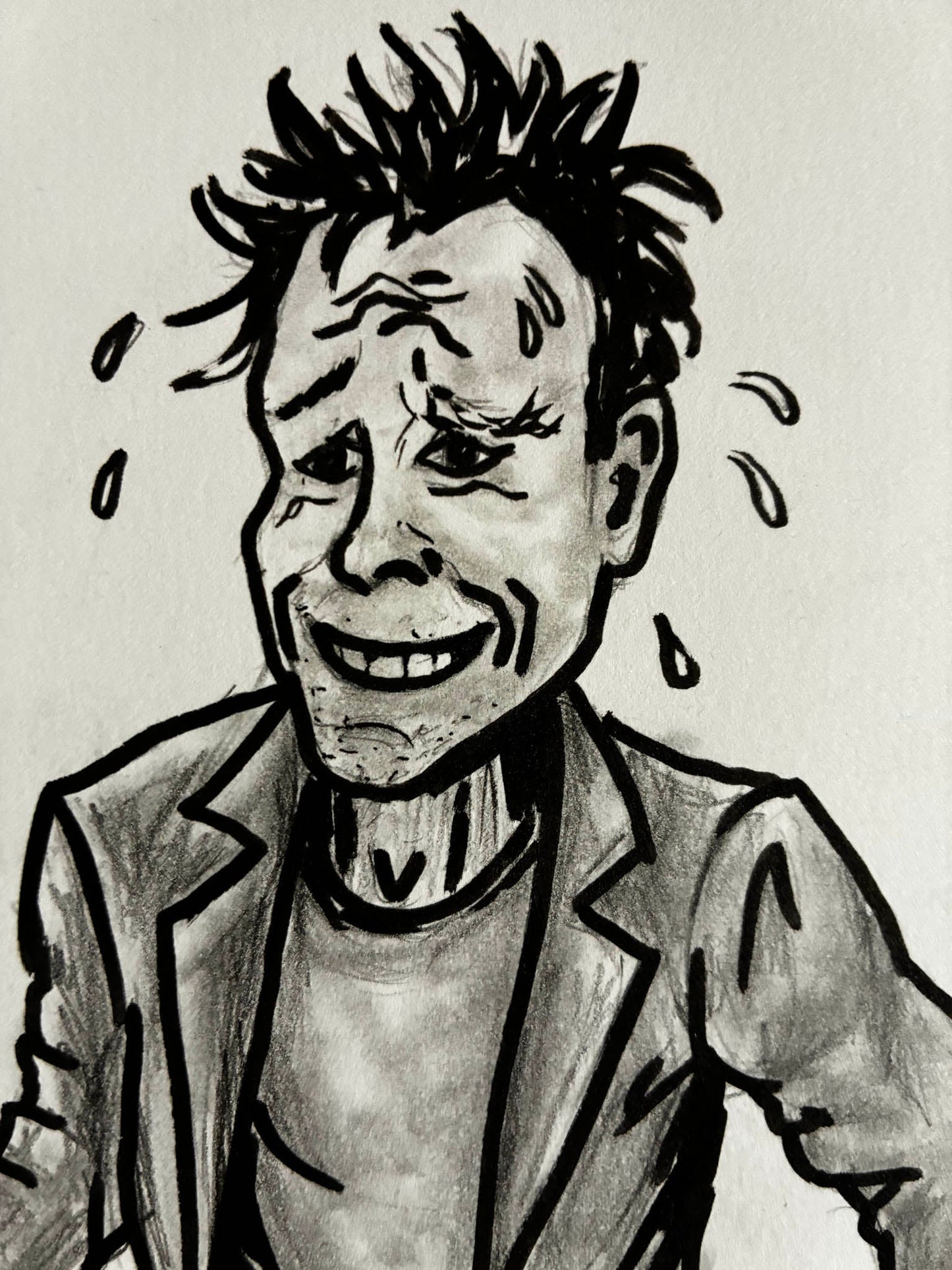 Two Energy Drinks and Blind Optimism – Motivational Pencil Drawing - Urban Muse & Sultry Hues