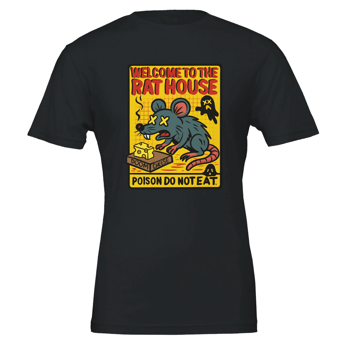 Welcome to the Rat House Doom Cheese Tee – Unisex Bella+Canvas 3001 - Urban Muse & Sultry Hues