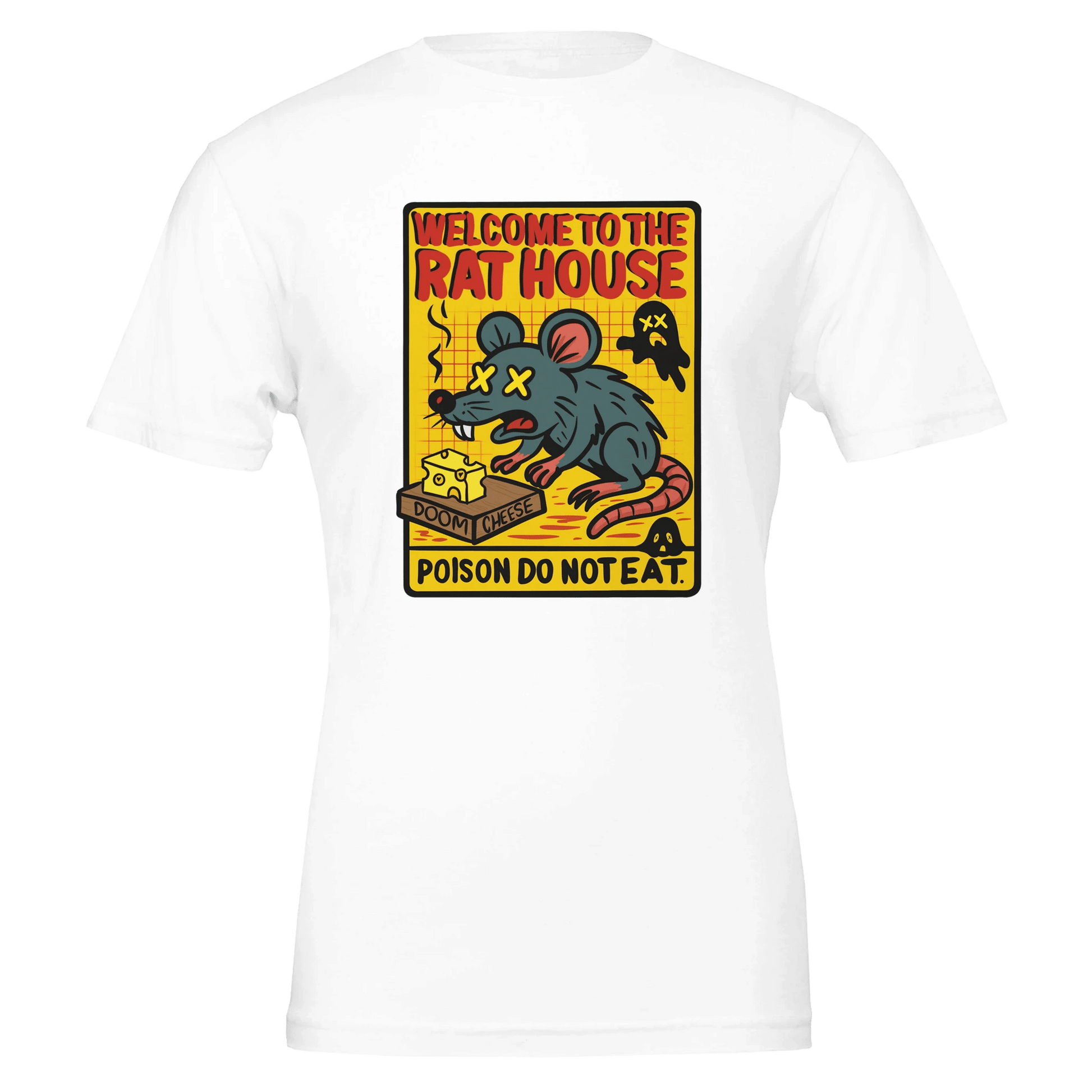 Welcome to the Rat House Doom Cheese Tee – Unisex Bella+Canvas 3001 - Urban Muse & Sultry Hues