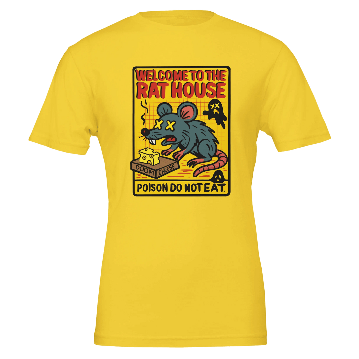 Welcome to the Rat House Doom Cheese Tee – Unisex Bella+Canvas 3001 - Urban Muse & Sultry Hues