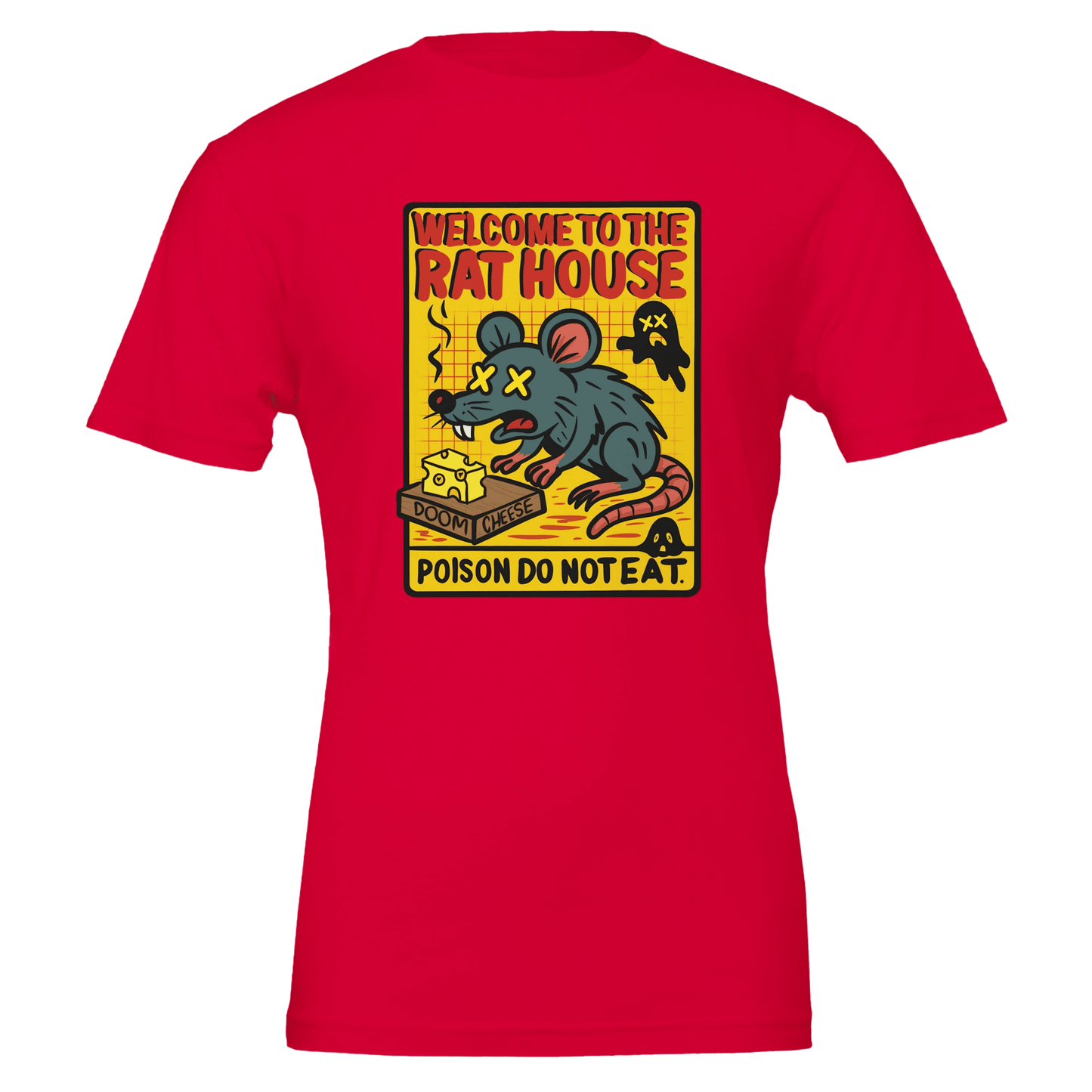 Welcome to the Rat House Doom Cheese Tee – Unisex Bella+Canvas 3001 - Urban Muse & Sultry Hues